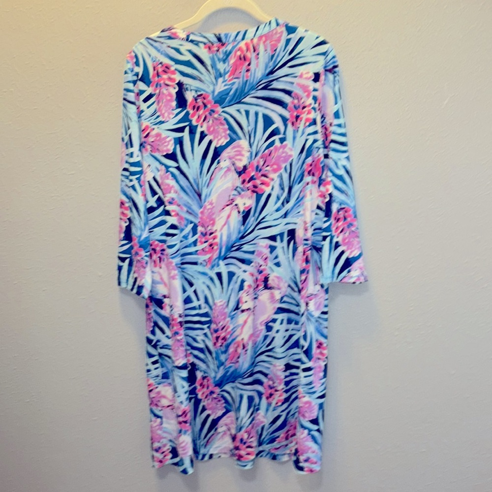Lilly Pulitzer Daphne Dress Tweethearts Tropical Blue & Pink Women’s Siz… - Picture 6 of 9